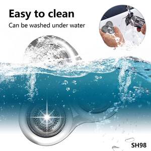 Cabezal de Repuesto Completo para Afeitadora Eléctrica Serie Doble Precisión, Cuchillas Dobles, IPX7 Lavable, Hebilla Metálica Plateada - Product Image 2