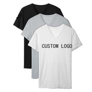 T-shirts Homme Col V 100% Coton Vente en Gros – Tendance, Fournisseur d'Usine, Impression Numérique Logo Personnalisé, T-shirt en Tissu Uni Très Vendu - Product Image 1