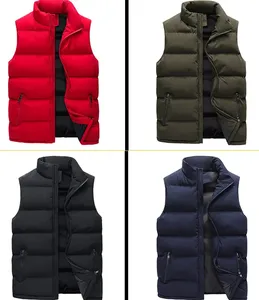 Chaleco de nailon reversible de alta calidad para hombre, chaqueta con cierre de cremallera, transpirable, a prueba de viento, para uso en invierno, ropa exterior, chaleco acolchado de seguridad - Product Image 6
