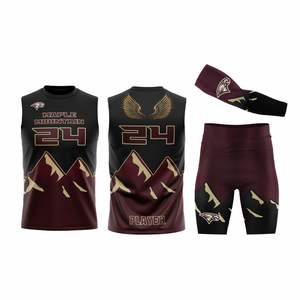 Ensemble de vêtements de sport personnalisés de haute qualité 7V7 7on7 Uniformes de football Nom de l'équipe Numéro Impression par sublimation Nouveaux vêtements de football américain - Product Image 1