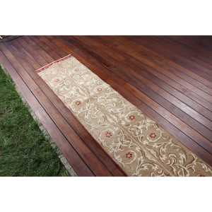 Tapis turc de 1,6 x 9 pieds, tapis vintage, tapis oriental brun - Product Image 3