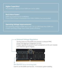 16GB Sodimm Ddr5 RAM para PC portátil con 4800 MT/s Módulos de memoria duraderos en stock - Product Image 4