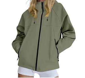 Vestes de sport imperméables et coupe-vent en polyester 100% pour hommes et femmes, couleur unie, vente en gros - Product Image 1
