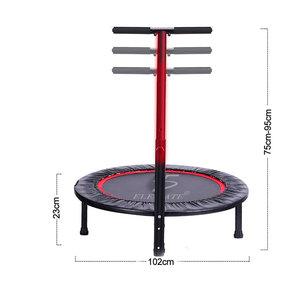 Trampolín de Fitness para Interiores con Colchoneta de Salto Segura de PVC, Espuma, Acero, PU y PP - para Ejercicio al Aire Libre - Product Image 2