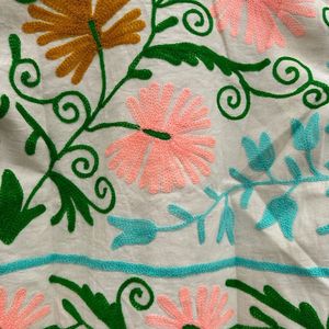 Boho Reversible Suzan Embroidery <b>Velvet</b> <b>Jacket</b> <b>for</b> Ladies-Large Quilted Leather with Floral Pattern - Product Image 2