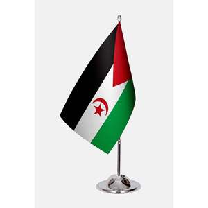 Drapeau de bureau style fanion de la République Démocratique Arabe Sahrauie, drapeau personnalisé du monde, mât en aluminium et fibre de verre, impression numérique - Product Image 1