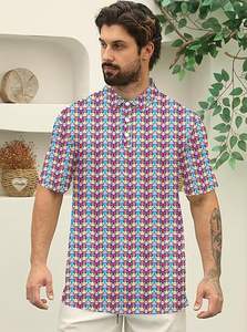 Polos para hombre, Polo de tela de punto transpirable, Polo estampado Anti-Pilling 100 por ciento de algodón, Polo de talla grande para hombre - Product Image 4