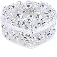 Boîte à bijoux en métal personnalisée faite à la main en or carré en forme de cristal violet pour filles, Kit de maquillage, boîte à souvenirs pour cadeau de mariage