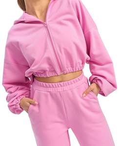 Conjunto Deportivo de Mujer de la Mejor Calidad, 100% Algodón, Top Corto con Logotipo Personalizado, Conjunto de 2 Piezas, Ropa Deportiva para Gimnasio - Product Image 5