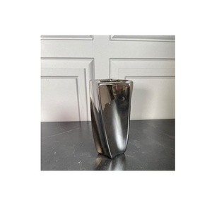 Vase à fleurs en métal au design moderne et élégant pour table de chambre à coucher, étagère de salle de bain, bureau, composition florale - Product Image 2