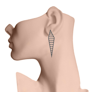 Pave Diamond New Designer Boucles d'oreilles Boucles d'oreilles en argent 925 Bijoux faits à la main - Product Image 1