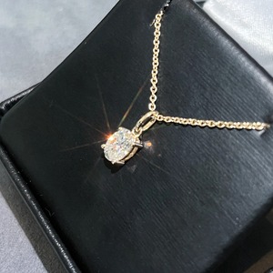 สร้อยคอจี้เพชรทรงรีหรูหรา ได้รับการรับรองจาก IGI เกรด VVS เพชรเพาะเลี้ยงในห้องปฏิบัติการ สำหรับผู้หญิง เครื่องประดับชั้นดี ราคาถูกที่สุด - Product Image 3