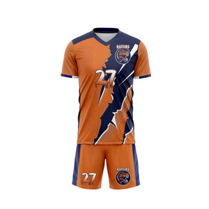 New Design Summer Style <b>Soccer</b> Uniform Set 100% Polyester Breathable Fabric Includes Top Bottom Socks Bags - Product Image 3