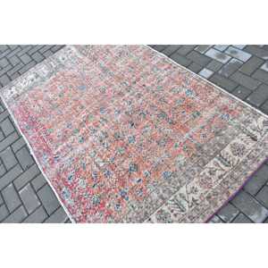 Tapis turc vintage, tapis de sol de 6,7 x 4,2 pieds, tapis persan rouge - Product Image 5