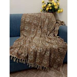 ผ้าห่มนวมผ้าฝ้ายพิมพ์ลายสไตล์อินเดียหรูหราเป็นมิตรกับสิ่งแวดล้อมของตกแต่งบ้านทำจากผ้าฝ้าย100% เป็นมิตรกับสิ่งแวดล้อมสำหรับห้องนั่งเล่นผลิตภัณฑ์ขายส่ง - Product Image 1
