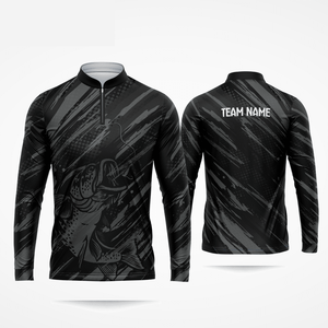 Maillot de pêche à manches longues en polyester 100% pour hommes, capuchon de protection solaire UV à séchage rapide, fournisseur de gros pour - Product Image 5