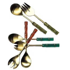 Increíble juego de servidor de ensalada completo de color, regalo de boda con diseño de resina largo, cuchara y tenedor con mango de nueva apariencia pulida - Product Image 1