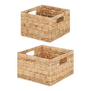 Built-in Handles Water Hyacinth Storage <b>Baskets</b> Decorative <b>Wicker</b> <b>Baskets</b> Budget-Friendly Handwoven - Product Image 1