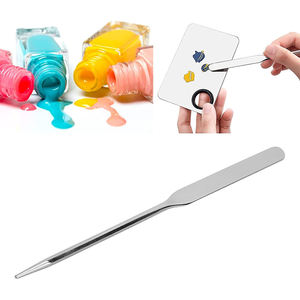 ไม้พายผสมทำจากซีเมนต์ขัดเงาแบบปลายเดี่ยวทำจากสแตนเลสไม้พายผสมสำหรับแต่งหน้า - Product Image 5