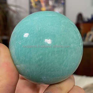 Sphère de cristal d'amazonite naturelle de qualité supérieure |   Boule de pierre de guérison Feng Shui avec taille personnalisée |   Prix d'usine en gros - Product Image 5