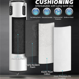 Sac de frappe robuste pour l'entraînement de boxe et les exercices de fitness, conçu pour l'endurance, la force et la pratique technique. - Product Image 3