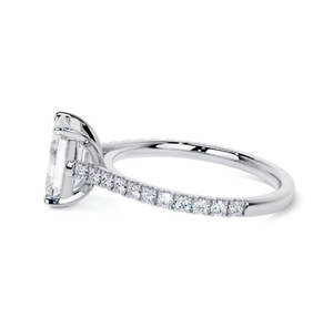 10k or jaune, or rose et or blanc taille émeraude laboratoire cultivé diamant bague de mariage taille émeraude diamant bague de fiançailles cadeau pour - Product Image 4