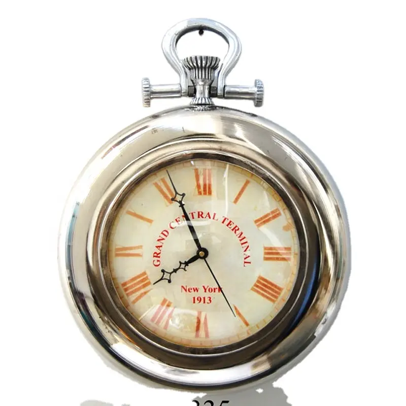 ساعة بحرية بحرية بأرقام رومانية ، ساعة عتيقة نادرة من الألومنيوم لإهداءات وديكور المنزل
