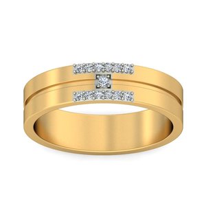 Ishi Diamonds Anillo de diamantes cultivados en laboratorio de oro de 18K para hombre - Product Image 4