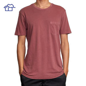 High Quality Casual Blank Cotton <b>Knitted</b> Fabric Breathable Plus Size Short Sleeve <b>T</b>-<b>Shirt</b> with Pocket Multi-Colour for <b>Men</b> - Product Image 3