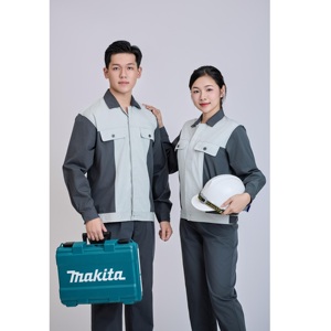 Conjunto de Ropa de Trabajo de Alta Visibilidad de Poliéster Vietnamita TC Fabric, Ropa de Trabajo de Seguridad de Manga Larga con Mezcla de Algodón Color Carbón para Hombre FMF - Product Image 1