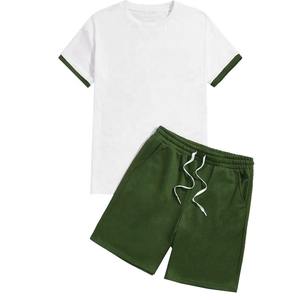 Ropa de playa de dos piezas deportiva de verano personalizada para hombre, chándal, camiseta para hombre, conjunto corto, gran oferta, camiseta de manga corta - Product Image 5