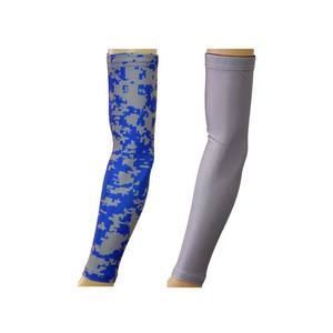 Manchon de compression personnalisé avec logo, anti-UV, respirant, séchage rapide, en spandex/coton, pour le cyclisme, le basketball, unisexe, noir - Product Image 6