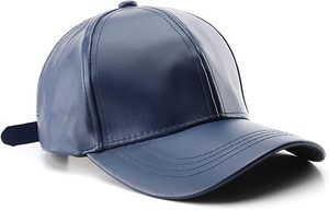 Casquette de baseball unisexe en cuir PU, couleur unie, chapeau décontracté pour adultes, à porter en toutes saisons - Product Image 3