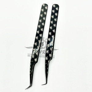 Pinzas para cejas con volumen y logotipo personalizado 2023, herramientas esenciales de acero inoxidable con Plasma azul para extensión de pestañas y cejas - Product Image 6