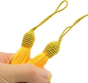 Uniforme ceremonial cincture litúrgico hecho a mano borlas de lujo borla de seda para joyería borlas sedosas lingotes alambre encaje trenza - Product Image 1