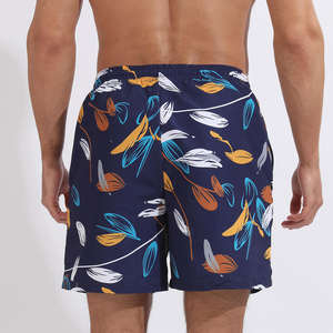 MFG TRADE Short de plage à motifs multiples pour hommes Short de course et de musculation à 2 couches Short de plage à motif solide avec poche intérieure - Product Image 3