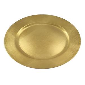 Placa de cargador antigua dorada de bajo precio, plato de boda de alta calidad para servir, placa de gran tamaño, placas decorativas de cargador de latón - Product Image 4