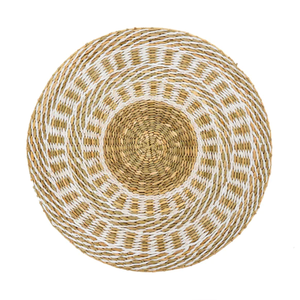 RaffiaธรรมชาติPlacematงานแต่งงานทอPlacemat Bohoตกแต่งโต๊ะรอบSeagrass Placemats - Product Image 1