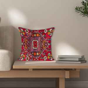 Cojín con Estampado Floral Boho - Cojín Vibrante para Decoración del Hogar, 32"x32" - 80x80 cm - Product Image 3