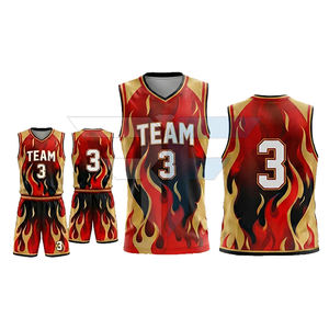 Uniforme de basket-ball pour hommes grande taille en gros, uni, de haute qualité, confortable, respirant, antibactérien, 100% polyester, unisexe - Product Image 2