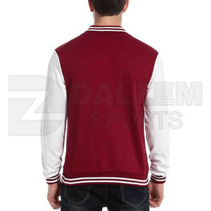 Chaqueta universitaria de hombre de alta calidad de fabricante OEM chaqueta universitaria de invierno personalizada con mangas de cuero bordadas de béisbol Letterman - Product Image 3
