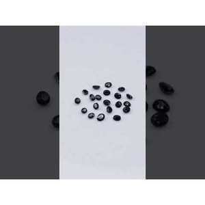 Saphir noir naturel non traité, ovales calibrés 5x6mm et 6x7mm, taille poire facettée, hauteur 8mm - Product Image 3