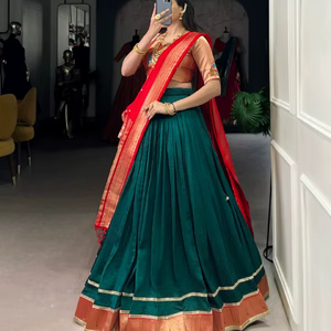 Colores de devoción, tejidos en Legacy Paithani lehengas que hablan de cultura Trendiness trending products - Product Image 1