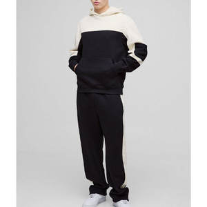 2025 ropa de calle personalizada 100% algodón Jogging ropa deportiva gimnasio chándal 2 piezas chándal conjuntos de hombre - Product Image 4