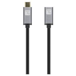 Cable de alimentación USB-C ICOC MUSB322 CMF 010 100 W, negro y gris, 1 m - Product Image 4