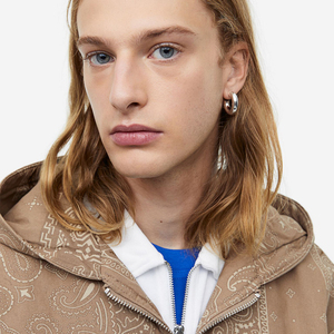 Fashion Leisure Patchwork Custom Wholesale Embroidery Logo Fitness Pullover Hoodies <b>Slim</b> Fit <b>Men</b> Hoodies Sweatshirt - Product Image 5