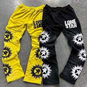 Chándal Vintage bordado con parche desgastado personalizado costura de apliques envejecidos 400GSM chándal hecho de lana de algodón - Product Image 3