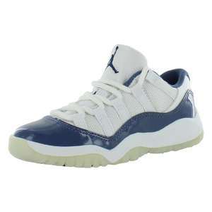 Chaussures Nike Jordan 11 Retro Low PS pour garçons Couleur : Blanc/Midnight Navy 100% authentiques - Product Image 1