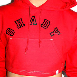 Haute qualité 100% coton Polyester recadrée sweats à capuche haut à la mode vêtements d'hiver teint en plaine avec une faible quantité minimale de commande - Product Image 4