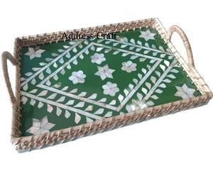 ถาดสานหวายแบบคลาสสิก,ถาดไม้ไผ่ถาดใส่ของตกแต่งบ้านโลโก้แบบออกแบบเอง - Product Image 4